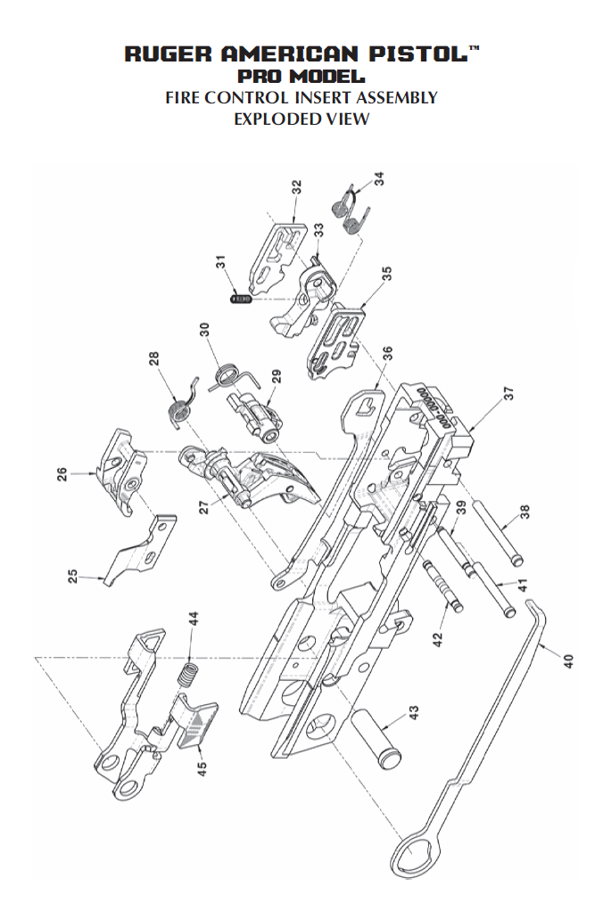 Ruger American Pistol Pro Model Exploded-View