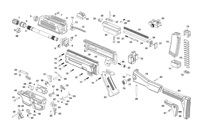 CZ Scorpion EVO 3 S1 Exploded View